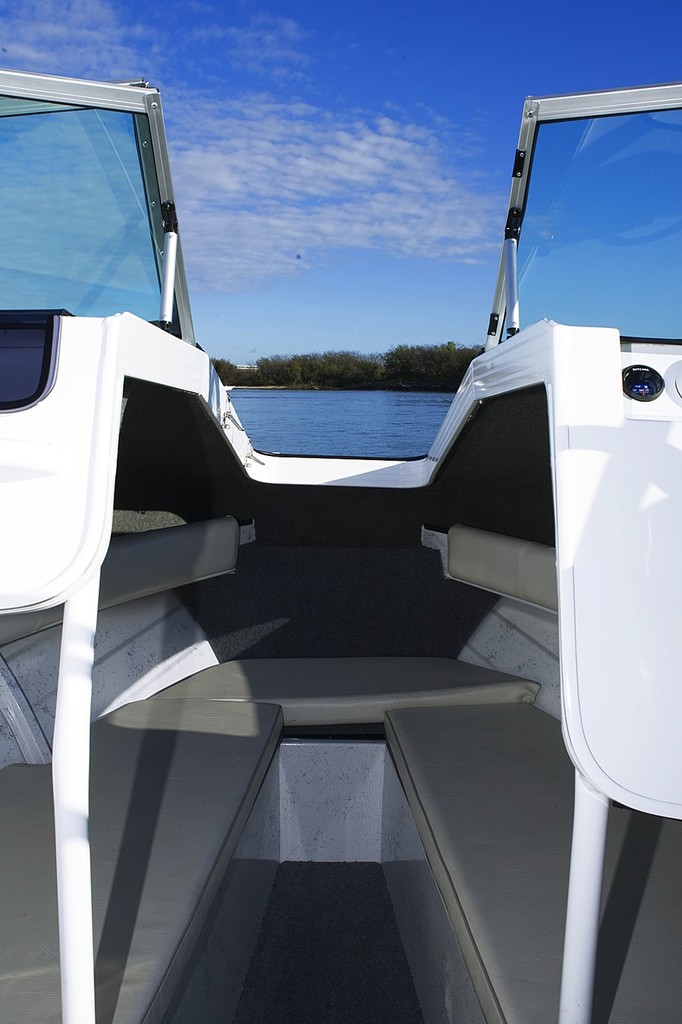 There's easy bow access and room to sleep if you add the bunk infill © Telwater Pty Ltd